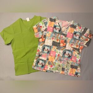 Women’s Scrub Tops – Lot of 2 – Size Large